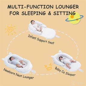 img 1 attached to Bellababy Baby Lounger: Portable & Foldable Snuggle Nest Bed with Co-Sleeper Support Seat, Soft & Breathable Mesh Surface – Ideal for Crib, Bassinet, Floor & Traveling (0-2 Years)