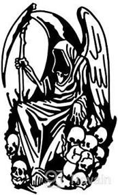 img 1 attached to Grim Reaper Angel Death Sticker
