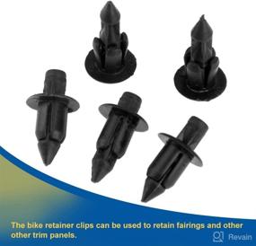 img 2 attached to 🚲 50PCS Mtsooning Bike Panel Fastener Clamp Retainer Clips, 6mm/0.24&#34; Expansion Screws Replacement Kit with Plastic Rivet Parts