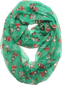 img 3 attached to MIRMARU Holiday Lightweight Christmas Infinity Women's Accessories via Scarves & Wraps