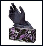 adenna shadow black exam gloves large case: powder-free nitrile gloves for effective protection logo