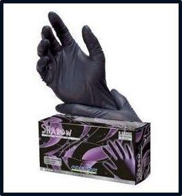 img 1 attached to Adenna Shadow Black Exam Gloves Large Case: Powder-Free Nitrile Gloves for Effective Protection