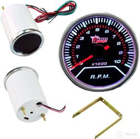 img 3 attached to 🚗 Etopars Universal Smoke Tint Lens 2" 52mm Tachometer Tacho Indicator Gauge Meter for Car Motor