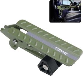 img 3 attached to Cowvie Foldable Car Door Step Stand Pedal - Accessible Rooftop Pedal Ladder for Most SUV Trucks, Navy Green (F150 Compatible)