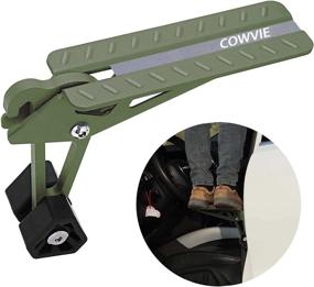 img 4 attached to Cowvie Foldable Car Door Step Stand Pedal - Accessible Rooftop Pedal Ladder for Most SUV Trucks, Navy Green (F150 Compatible)