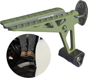 img 2 attached to Cowvie Foldable Car Door Step Stand Pedal - Accessible Rooftop Pedal Ladder for Most SUV Trucks, Navy Green (F150 Compatible)