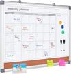stay organized with makello's 36x24 inch monthly combo whiteboard and cork board for office, classroom, kitchen, and bedroom logo