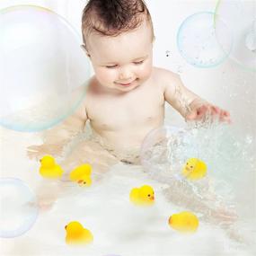 img 2 attached to 🐤 150 Rubber Duckies Bulk Bath Toys Mini Ducklings for Baby Shower, Pool Float Fun and Birthday Party Favors. Girls and Boys Carnival Floating Decor Gift (Yellow)