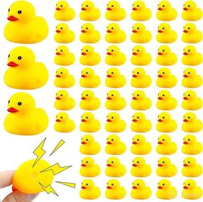 img 4 attached to 🐤 150 Rubber Duckies Bulk Bath Toys Mini Ducklings for Baby Shower, Pool Float Fun and Birthday Party Favors. Girls and Boys Carnival Floating Decor Gift (Yellow)
