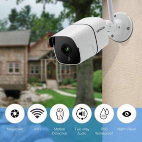 img 3 attached to Veroyi Outdoor Security Camera, 1080P WiFi Surveillance Camera With Night Vision, Motion Detection, 2 Way Audio, Remote Monitor Auto Motion (Upgraded Version)