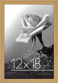 img 4 attached to Americanflat 12X18 Pine Wood Poster Frame With Polished Plexiglass, Horizontal And Vertical Formats For Wall Hanging - Includes Hardware