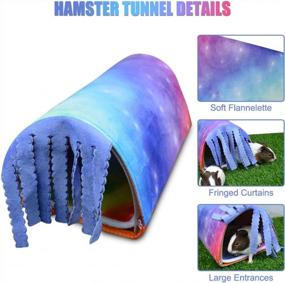 img 2 attached to Transform Pet'S Cage With HOMEYA Small Animal Tunnel - Perfect Toy And Hideout For Hamsters And Guinea Pigs - Removable And Reversible Bedding For Rats, Hedgehogs, Sugar Gliders And Chinchillas