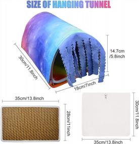 img 3 attached to Transform Pet'S Cage With HOMEYA Small Animal Tunnel - Perfect Toy And Hideout For Hamsters And Guinea Pigs - Removable And Reversible Bedding For Rats, Hedgehogs, Sugar Gliders And Chinchillas