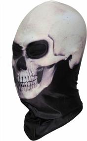 img 3 attached to AXBXCX полиэфирный флисовый костюм, маски для кожи, Хэллоуин, вечеринка, полное покрытие, маска с капюшоном