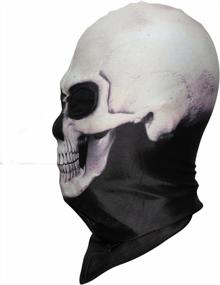 img 2 attached to AXBXCX полиэфирный флисовый костюм, маски для кожи, Хэллоуин, вечеринка, полное покрытие, маска с капюшоном