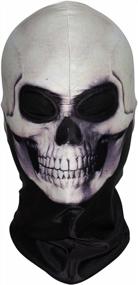 img 4 attached to AXBXCX Polyester Fleece Costume Skin Masks Halloween Party Full Cover Hood Mask