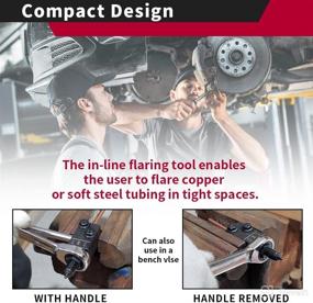 img 1 attached to 🔧 Pikwo 3/16-Inch Double & Single & Bubble Flaring Tool Kit with Tube Cutter 10mm and 16mm Combination Wrench for Brake Line and Brass Tubing 45 Degrees