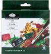 premium 12-pack of royal & langnickel oil color artist tube paint - 21ml tubes logo