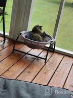 img 1 attached to Noyal Cat Hammock Bed: Elevated, Breathable, And Detachable For Indoor And Outdoor Kitty Comfort review by Brandon Wong