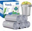 250 count extra strong grey trash can liners - 3, 4, 5 gallon garbage bags fit 6-8-10-15 liters trash bin for home office kitchen. logo