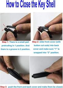 img 3 attached to 🔑 High-Quality 2 Pcs Key Fob Shell Case for Honda Accord Ridgeline Civic CR-V - 4 Buttons Keyless Entry Remote Car Key Cover Housing Only Casing