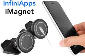 img 4 attached to 📱 iMagnet Car Mount: The Original CD Slot Magnetic Mount for iPhones, Galaxy Phones, Tablets, and iPads