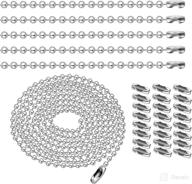 📿 bronagrand 1m length nickel beaded ball bead chain necklaces - pack of 10 with connectors logo