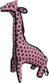 img 4 attached to TUFFY -World'S Tuffest Soft Dog Toy - Zoo Giraffe - Multiple Layers. Made Durable, Strong & Tough. Interactive Play (Tug, Toss & Fetch). Machine Washable & Floats. (Regular Pink)