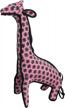 tuffy -world's tuffest soft dog toy - zoo giraffe - multiple layers. made durable, strong & tough. interactive play (tug, toss & fetch). machine washable & floats. (regular pink) logo