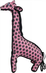 img 3 attached to TUFFY -World'S Tuffest Soft Dog Toy - Zoo Giraffe - Multiple Layers. Made Durable, Strong & Tough. Interactive Play (Tug, Toss & Fetch). Machine Washable & Floats. (Regular Pink)