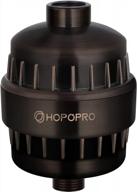 hopopro 18-ступенчатый универсальный фильтр для насадки для душа - умягчитель жесткой воды с высокой пропускной способностью для удаления хлора, фтора и тяжелых металлов (рекомендуемый бренд nbc news). логотип