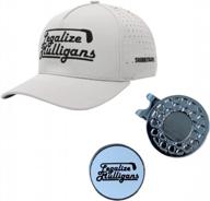 legalize mulligans funny golf gift set bundle with magnetic ball marker, hat clip, and adjustable golf hat by shankitgolf logo