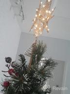 img 1 attached to 🌟 Lewondr Silver Christmas Star Tree Topper with Lights - Battery Powered Bethlehem Star Lighted Xmas Tree Ornament for Indoor Holiday review by Staxy Asedr