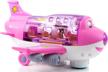 fun-filled toy for kids: toysery bump and go airplane in pink cargo with flashing led lights and sounds for boys & girls aged 3-12 logo