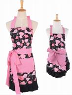get cooking with matching mommy and me aprons: persun aprons with handy pockets for kitchen and chef logo