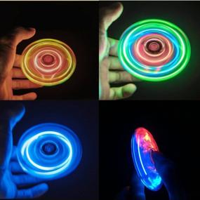 img 2 attached to Спиннер FIGROL LED Light-Up Fidget Spinner для детей - ручной спиннер для снятия беспокойства и снижения стресса