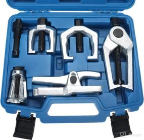 img 2 attached to 8MILELAKE 6pc Front End Service Tool Kit with Ball Joint Separator, Pitman Arm & Tie Rod Puller