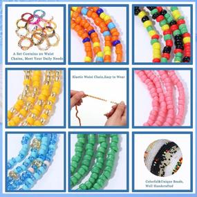 img 3 attached to Summer Vibes: 30 Colorful Waist Bead Chains For Women - Multicolor African Beaded Set For Beachwear, Bikinis & Belly Beads By Subiceto