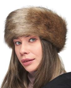 img 4 attached to Futrzane Women'S Winter Faux Fur Headband - Mimics Real Fur - Stylish Ear Warmer (Beige Fox)
