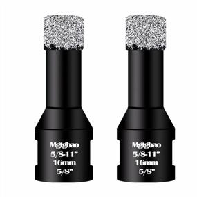 img 4 attached to Mgtgbao 2PC 5/8 Inch (16Mm) Dry Diamond Core Drill Bits, Vacuum Brazed Diamond Hole Saw Kit For Porcelain Ceramic Tile Granite Marble Stone Brick Glass With 5/8-11 Thread