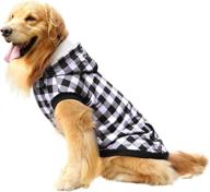 asenku fleece thicken dog hoodie british plaid winter coat, removable hat windproof vest for small medium large dogs, white, xxx-large – warm outfit for dogs логотип