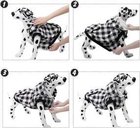 img 2 attached to ASENKU Fleece Thicken Dog Hoodie British Plaid Winter Coat, Removable Hat Windproof Vest for Small Medium Large Dogs, White, XXX-Large – Warm Outfit for Dogs