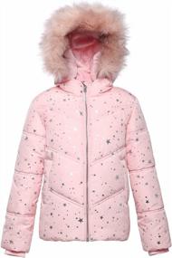 img 4 attached to Rokka&Rolla Girls' Padded Winter Coat With Hooded Faux Fur | Heavyweight Puffer Jacket For Warmth