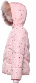 img 3 attached to Rokka&Rolla Girls' Padded Winter Coat With Hooded Faux Fur | Heavyweight Puffer Jacket For Warmth