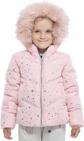 img 1 attached to Rokka&Rolla Girls' Padded Winter Coat With Hooded Faux Fur | Heavyweight Puffer Jacket For Warmth