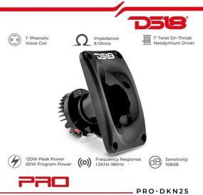 img 3 attached to 🔊 DS18 PRO-DKN25 Neodymium Driver with Aluminum Horn - 1-Inch, 120W Max Power, 60W RMS, 8 Ohms, 1-Inch Voice Coil, Phenolic Diaphragm - Unmatched Compression Driver