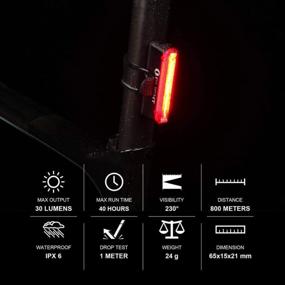 img 3 attached to OLIGHT Seemee 30 Bike Tail Light, 800M Viewable Range, 30 Lumens Rechargeable LED Lights With 230 Degree Visibility, IPX6 Waterproof Rating For Road And Urban Cyclists