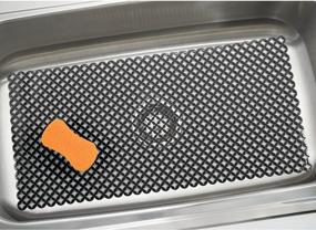 img 2 attached to Keep Your Kitchen Clean And Dry With MDesign'S XL 25" Protective Dish Drying Mat In Diamante Black