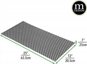 img 1 attached to Keep Your Kitchen Clean And Dry With MDesign'S XL 25" Protective Dish Drying Mat In Diamante Black