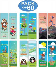 img 3 attached to 60-Pack Cute Bird Reading Sayings Bookmarks - Perfect Gift For Kids, Boys, Girls & Teens!